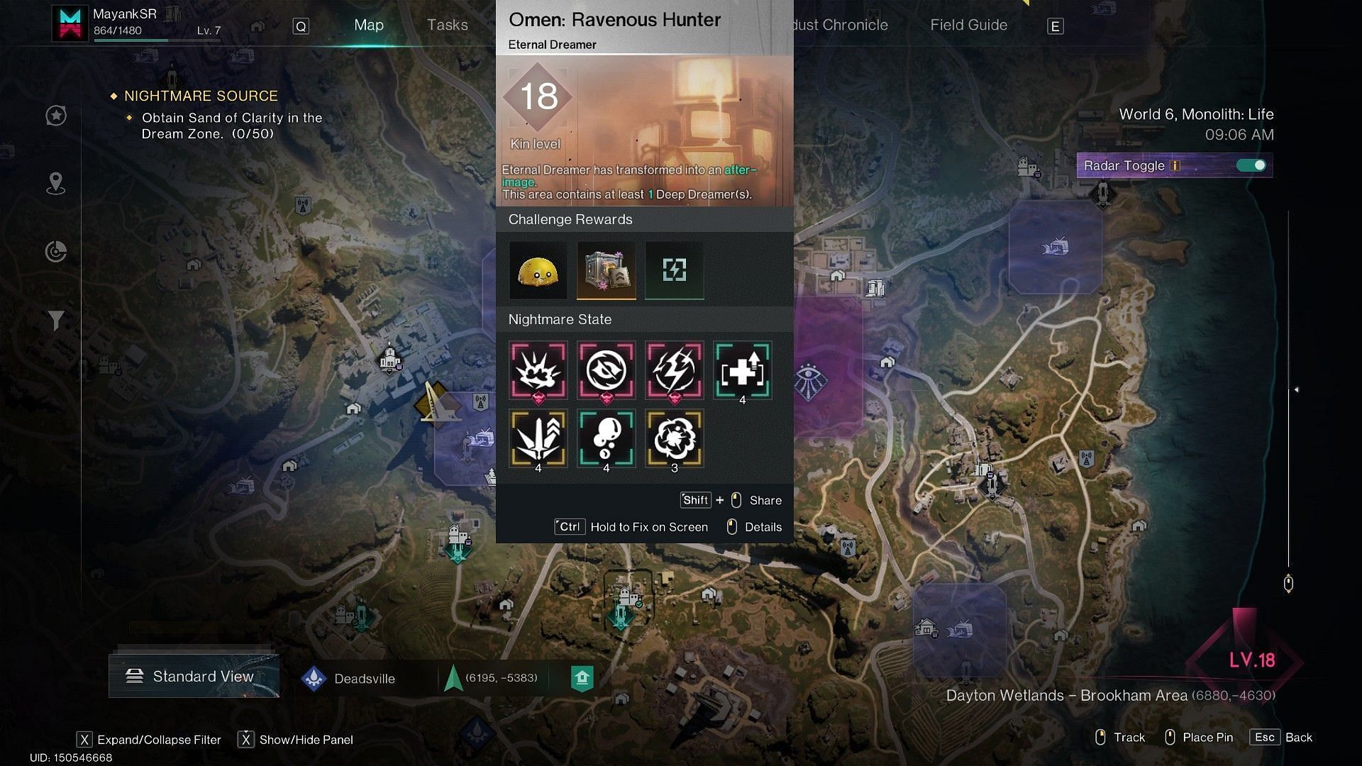 An Omen Zone contaning all Nightmare State (Image via Starry Studio)